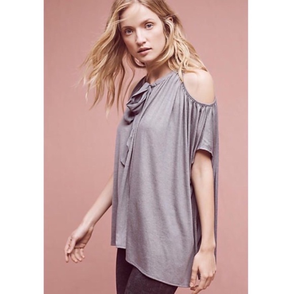 Anthropologie Deletta Tulay Open Shoulder Top - Picture 7 of 8